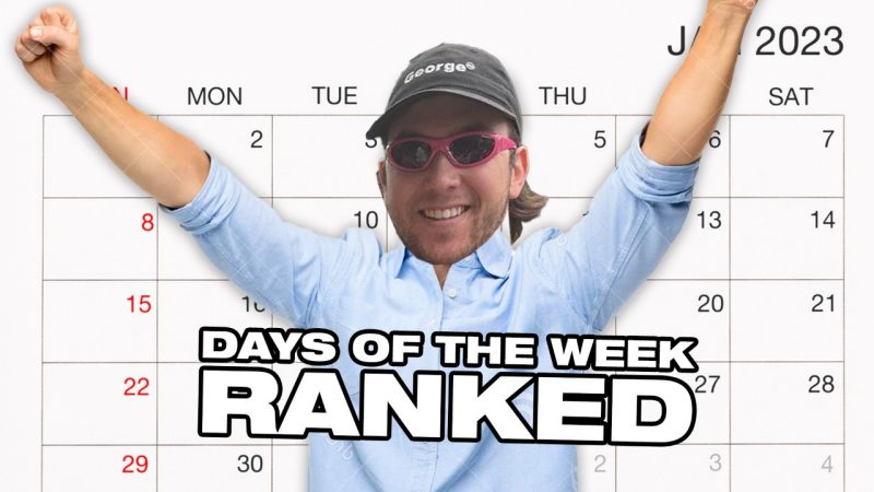 The Days Of The Week RANKED (OFFICIAL)