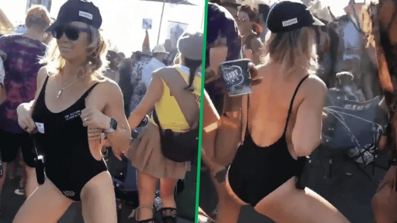 Video of woman spraying her breast milk around at festival goes viral