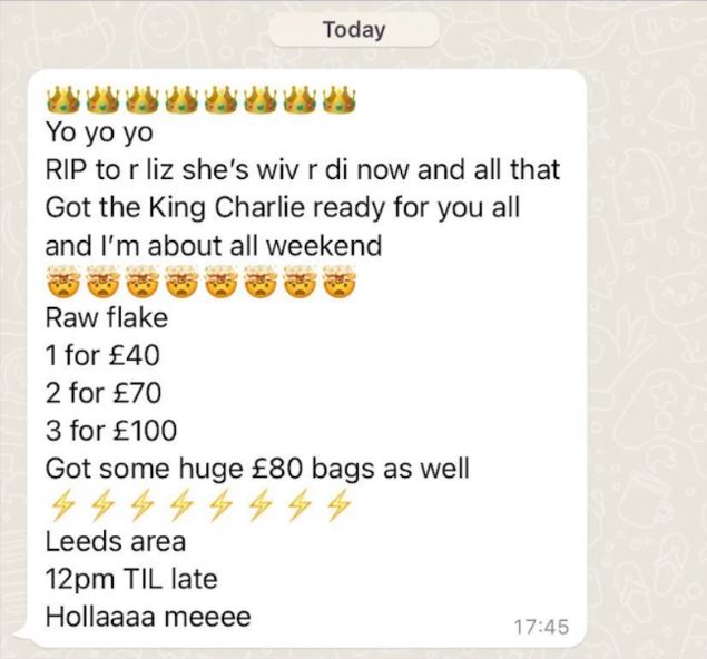 screenshot of dealer offering King Charlie