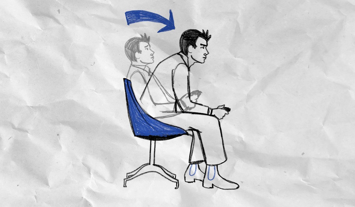 gamer sits forward