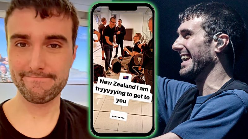 Uh oh: Fred Again says he's 'trying' to get into NZ, looks like he's stuck at airport