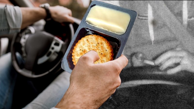 Aussie lad finessed his way out of a cellphone driving fine thanks to a cheeky cheese snack