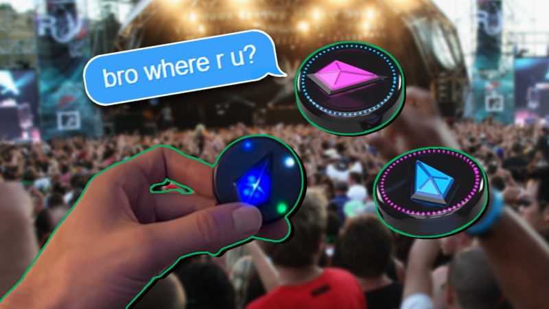 These digital compasses help you find your mates in a HUGE crowd at a festie