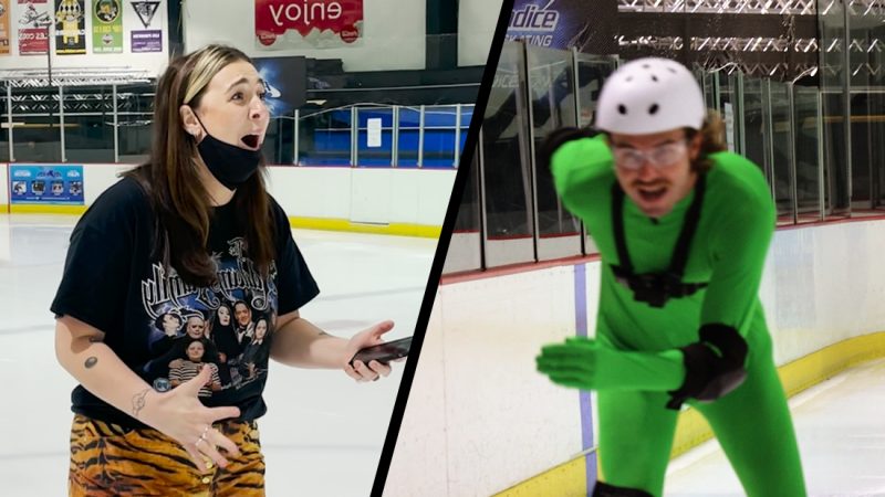WATCH: Brook attempts to beat the world record for speed skating