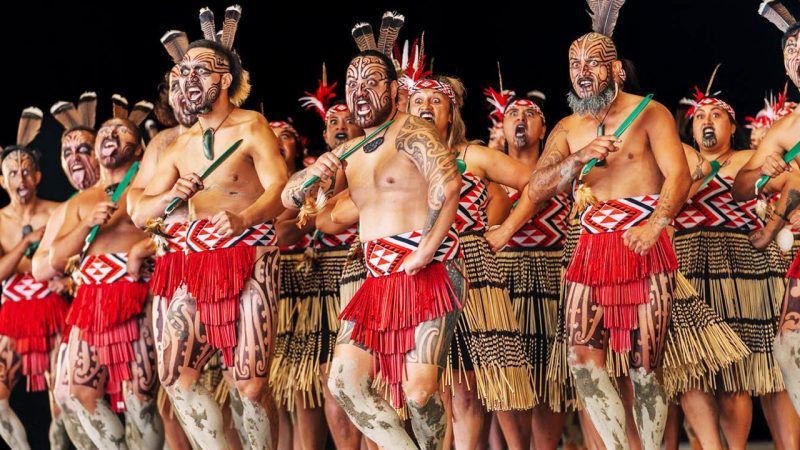 Wairoa kapa haka group wear Cyclone Gabrielle mud on their legs during Te Matatini performance
